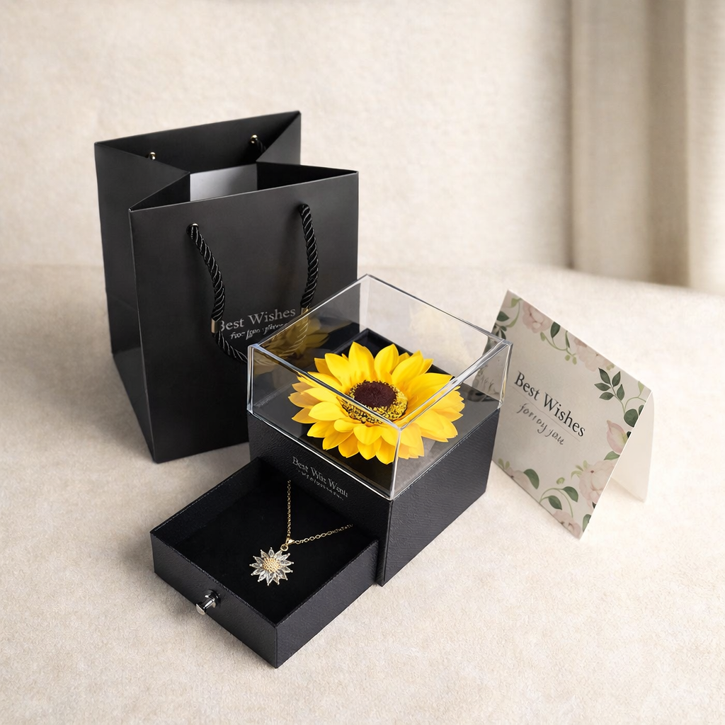 Eterno Girasol™ – Collar + Caja Sorpresa