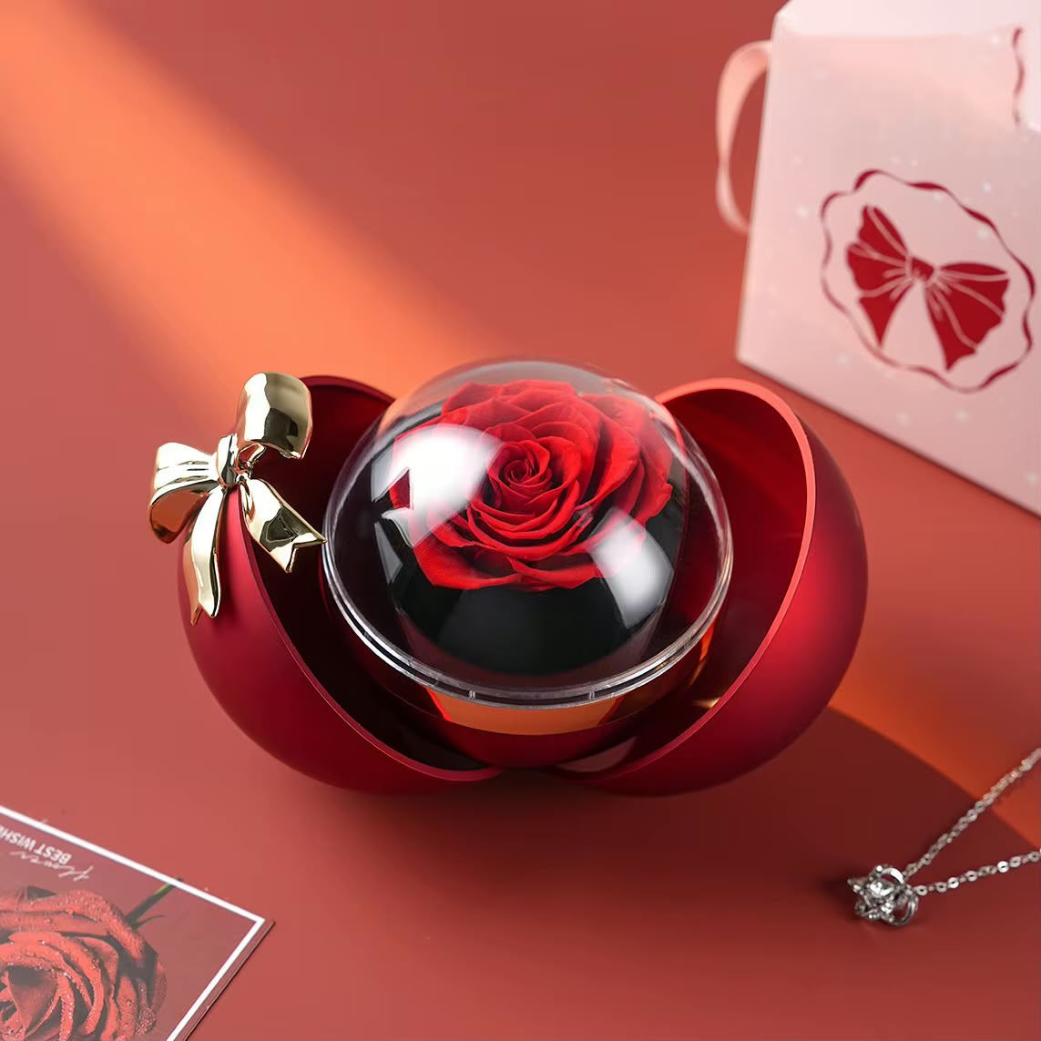 Pasión Infinita™ – Set Esfera Roja + Anillo de Corazón