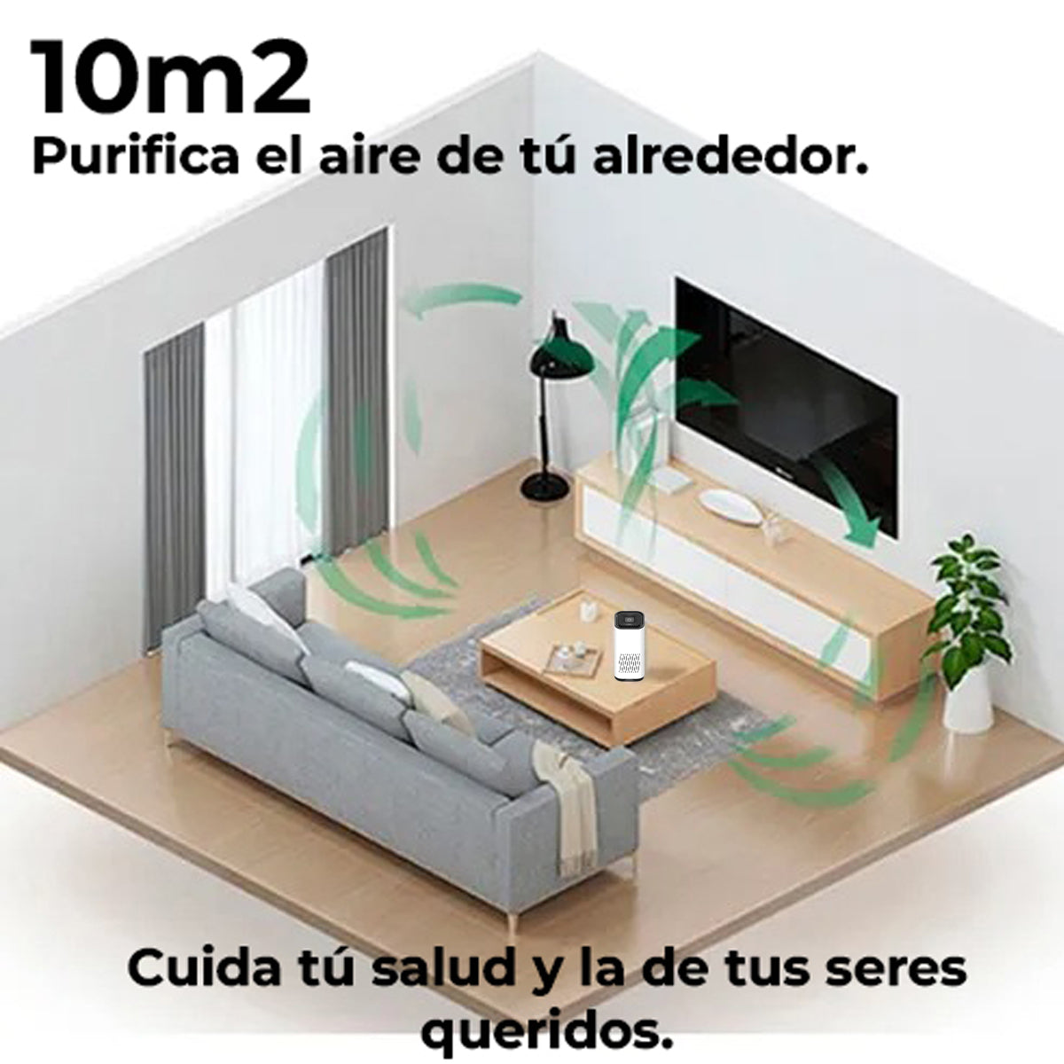 AirePure™ – Mini Purificador de Aire Portátil HEPA 13