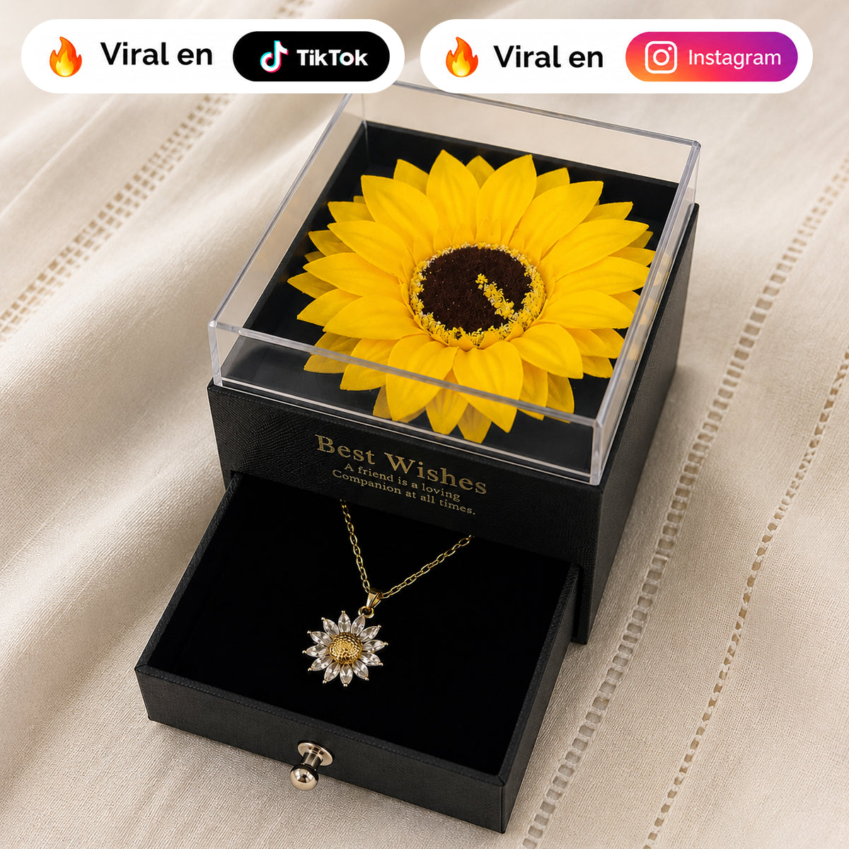 Eterno Girasol™ – Collar + Caja Sorpresa