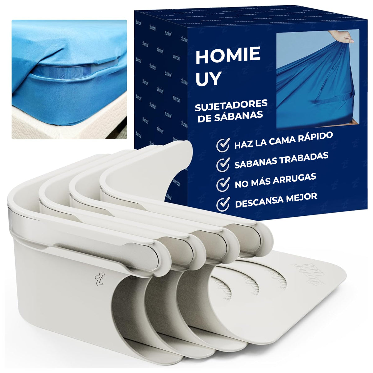 Sujetadores de Sábanas KIT x4