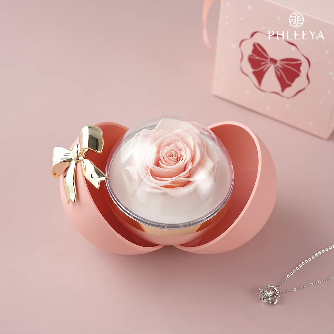 Dulce Encanto™ – Set Esfera Rosada + Anillo de Corazón