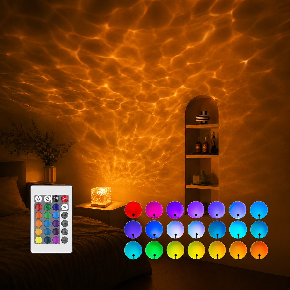Aurora Infinita™ – Lámpara Boreal 24 Colores + Control Remoto
