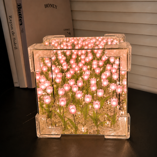 Jardín Eterno™ – Lámpara de Tulipanes DIY Rosa