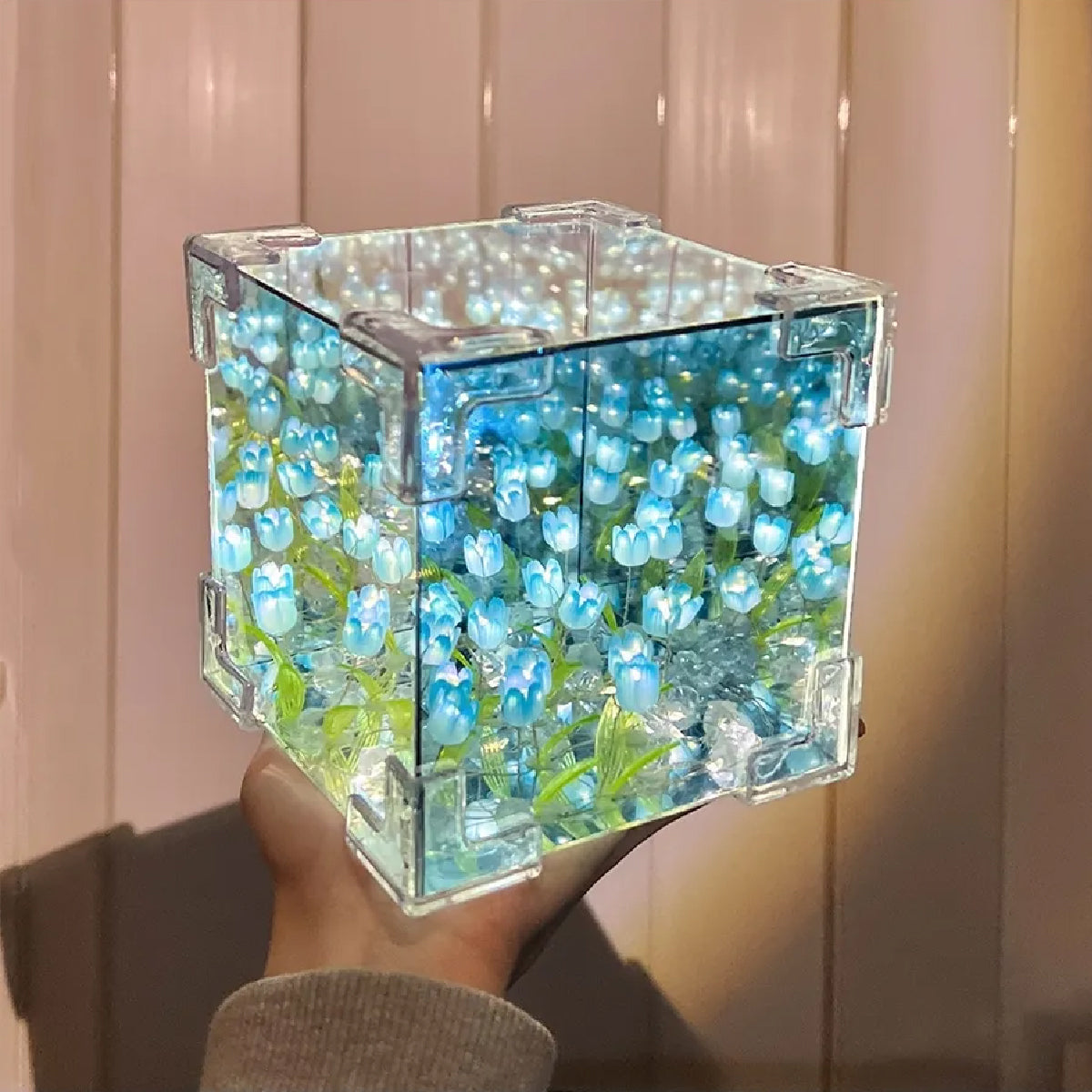 Lampara de Tulipanes Infinitos Celeste